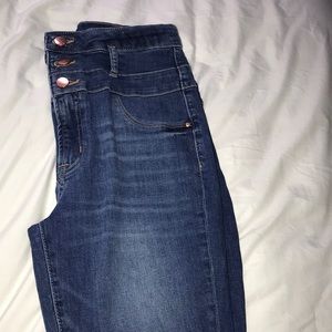 Refugee, three button skinny jeans size 12